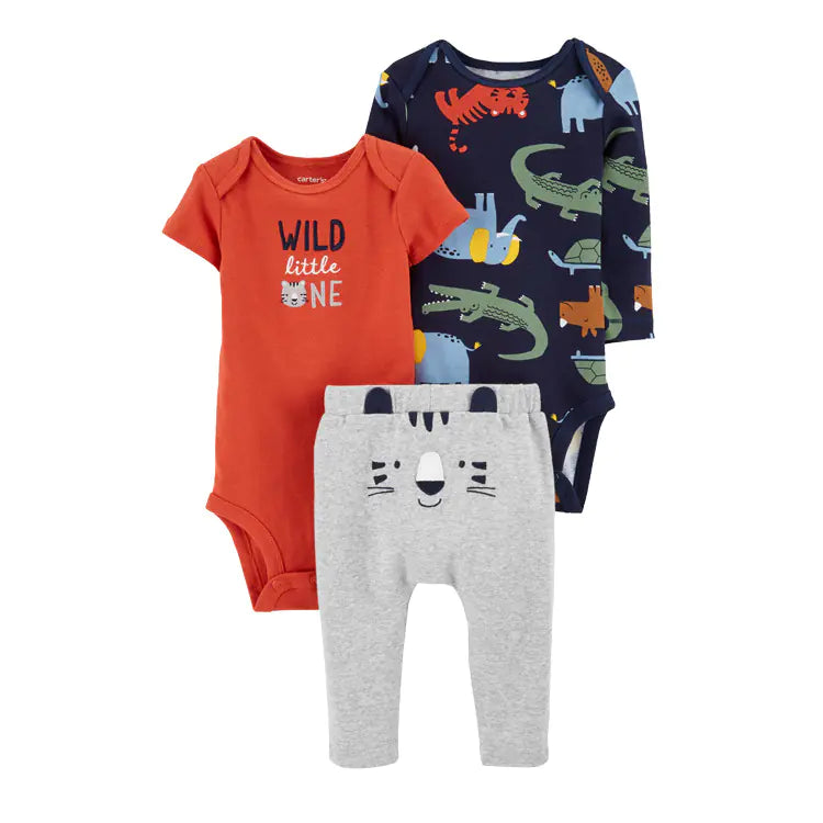 Spring Autumn Baby Clothing Set - 3 Pieces for Infants