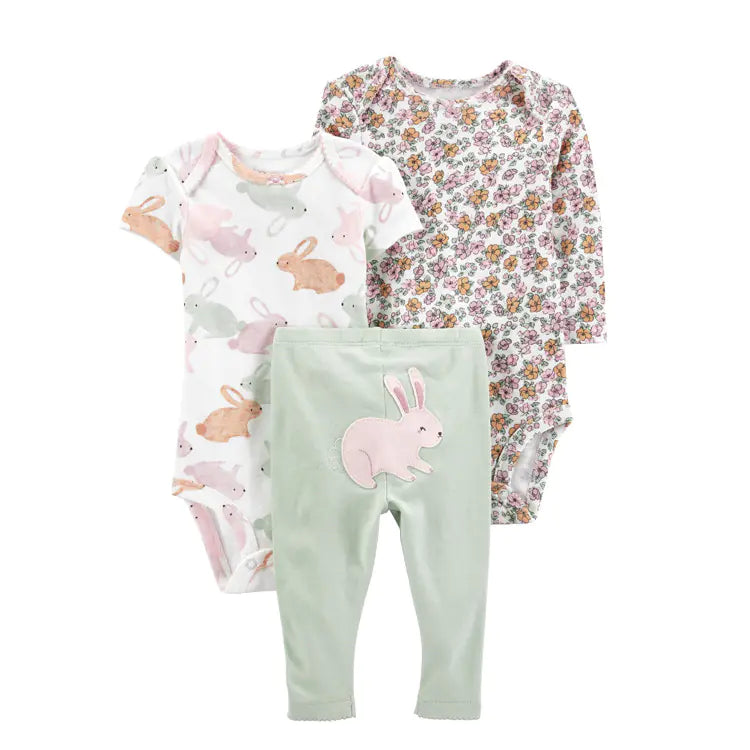 Spring Autumn Baby Clothing Set - 3 Pieces for Infants