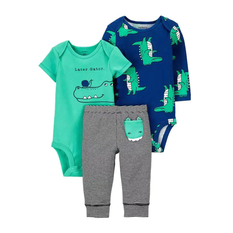 Spring Autumn Baby Clothing Set - 3 Pieces for Infants