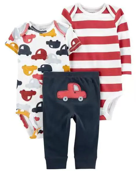 Spring Autumn Baby Clothing Set - 3 Pieces for Infants