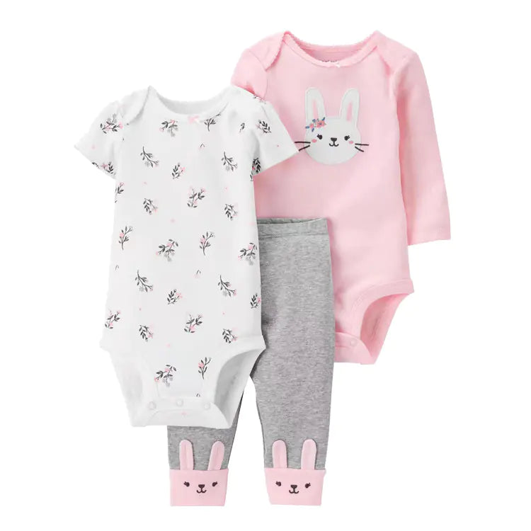 Spring Autumn Baby Clothing Set - 3 Pieces for Infants