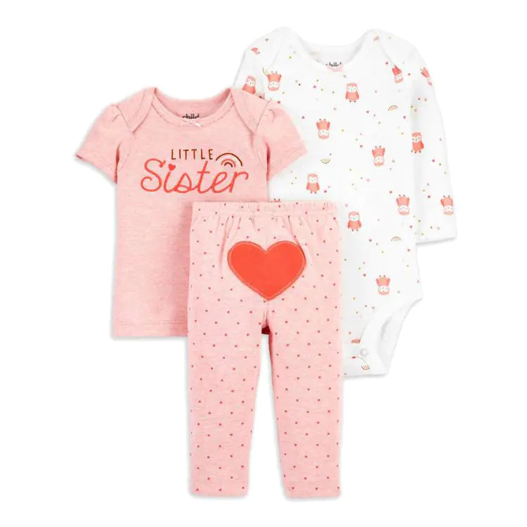 Spring Autumn Baby Clothing Set - 3 Pieces for Infants