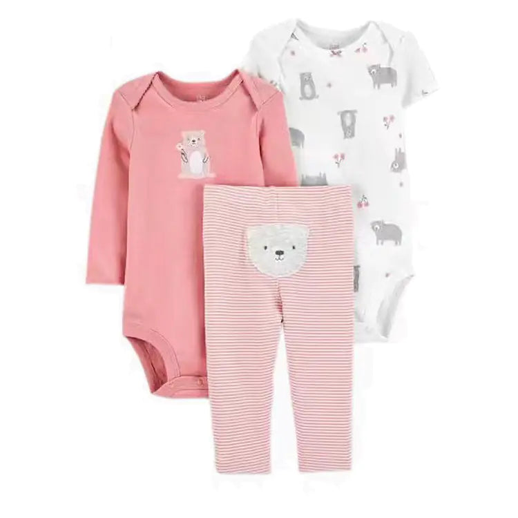 Spring Autumn Baby Clothing Set - 3 Pieces for Infants