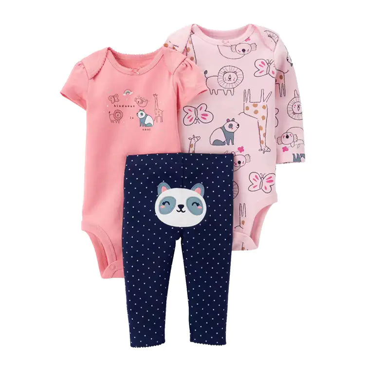 Spring Autumn Baby Clothing Set - 3 Pieces for Infants