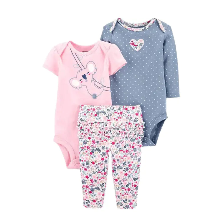 Spring Autumn Baby Clothing Set - 3 Pieces for Infants
