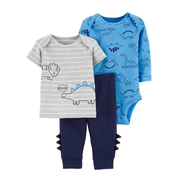 Spring Autumn Baby Clothing Set - 3 Pieces for Infants