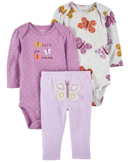 Spring Autumn Baby Clothing Set - 3 Pieces for Infants