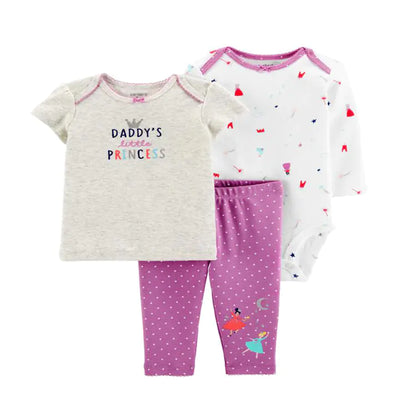 Spring Autumn Baby Clothing Set - 3 Pieces for Infants