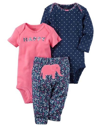 Spring Autumn Baby Clothing Set - 3 Pieces for Infants