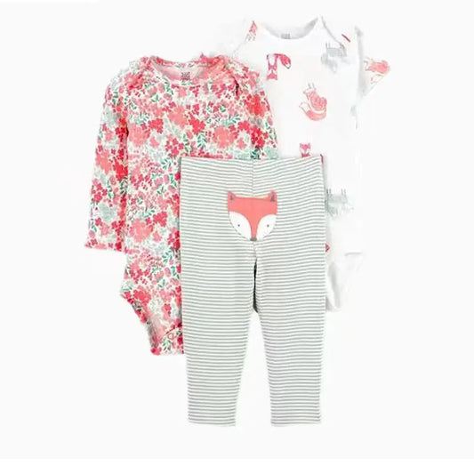 Spring Autumn Baby Clothing Set - 3 Pieces for Infants