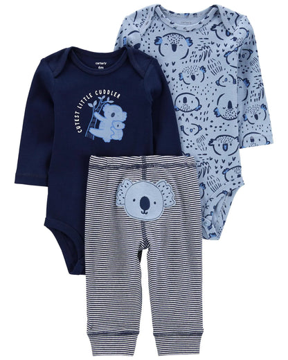 Spring Autumn Baby Clothing Set - 3 Pieces for Infants